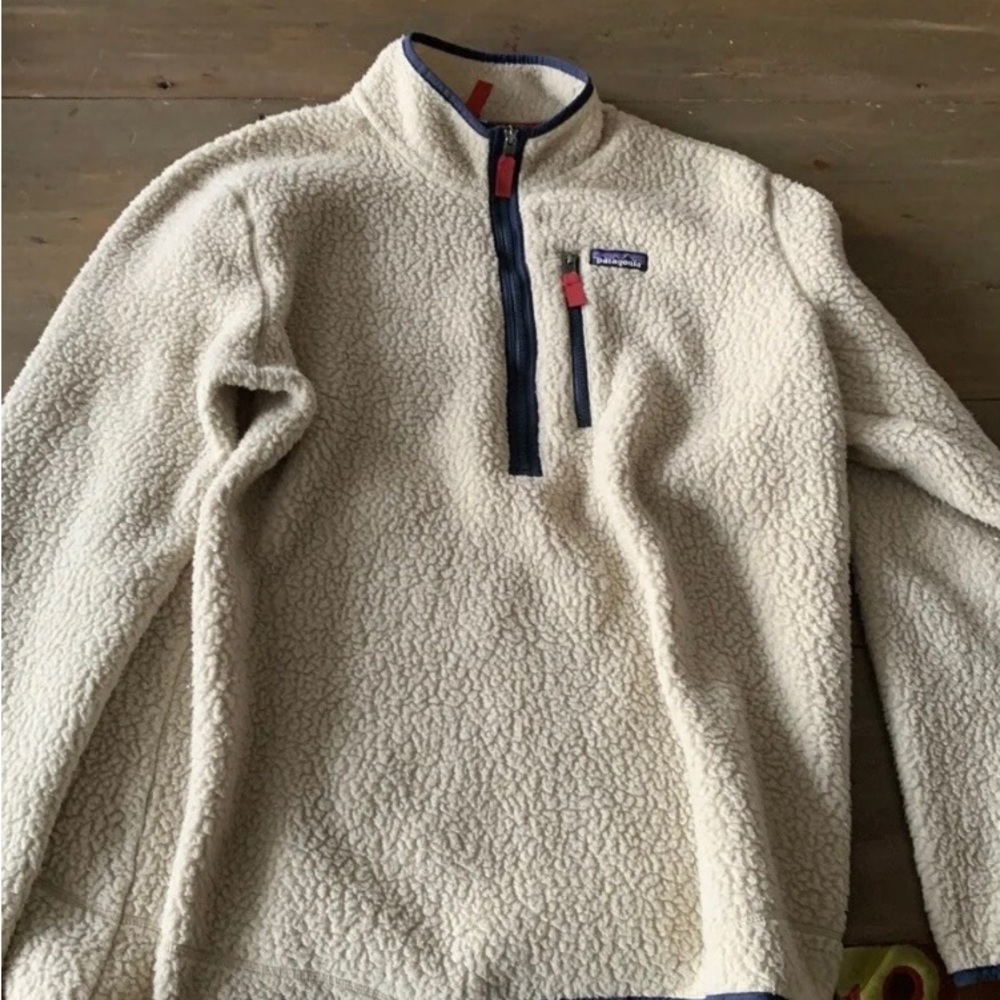 Patagonia Synchilla Pullover Mens XL Tan Fleece Sweater Jacket 1/4 Zip